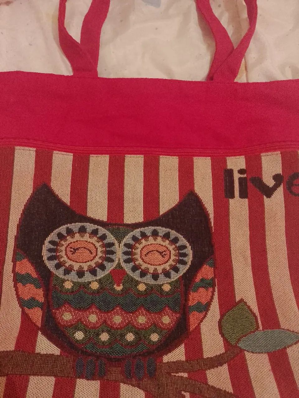 Bolsa Grande Coruja Vermelha - Foto 2