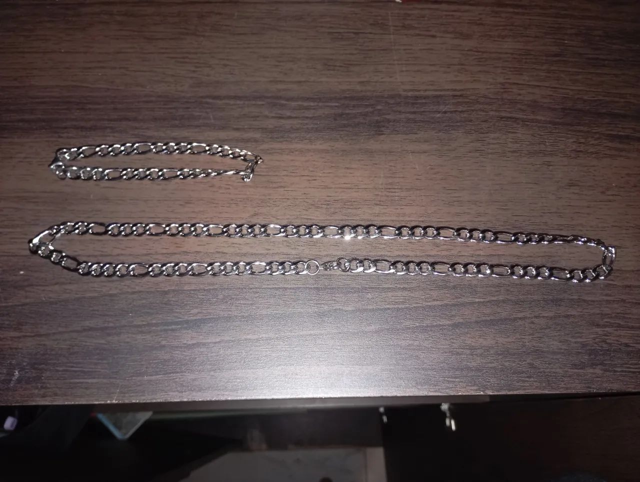 Correntinha e pulseira de aço inox 