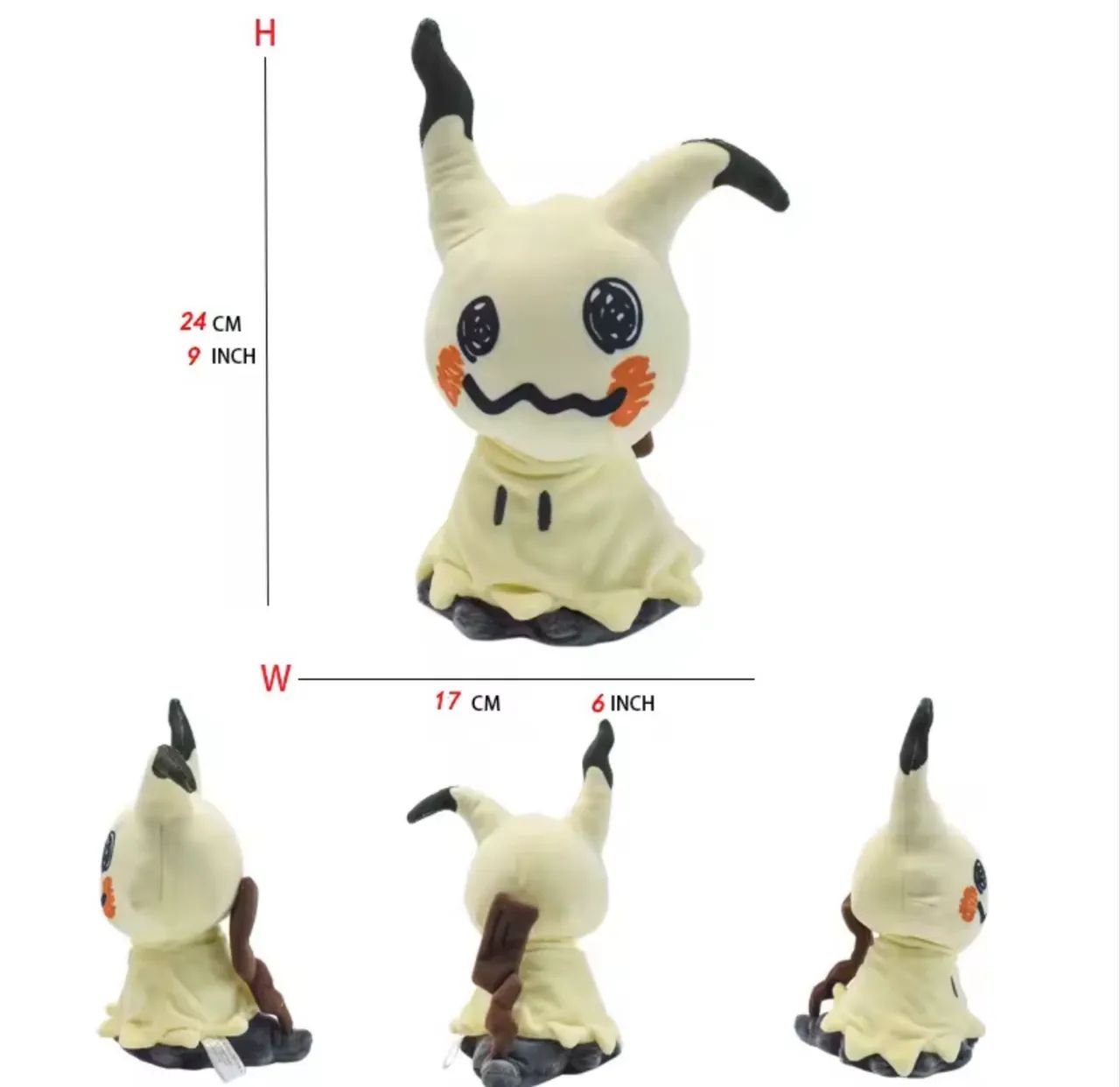 Pelúcia Mimikyu Pokémon 24cm Boneco Fofo Colecionável Presente - Foto 2