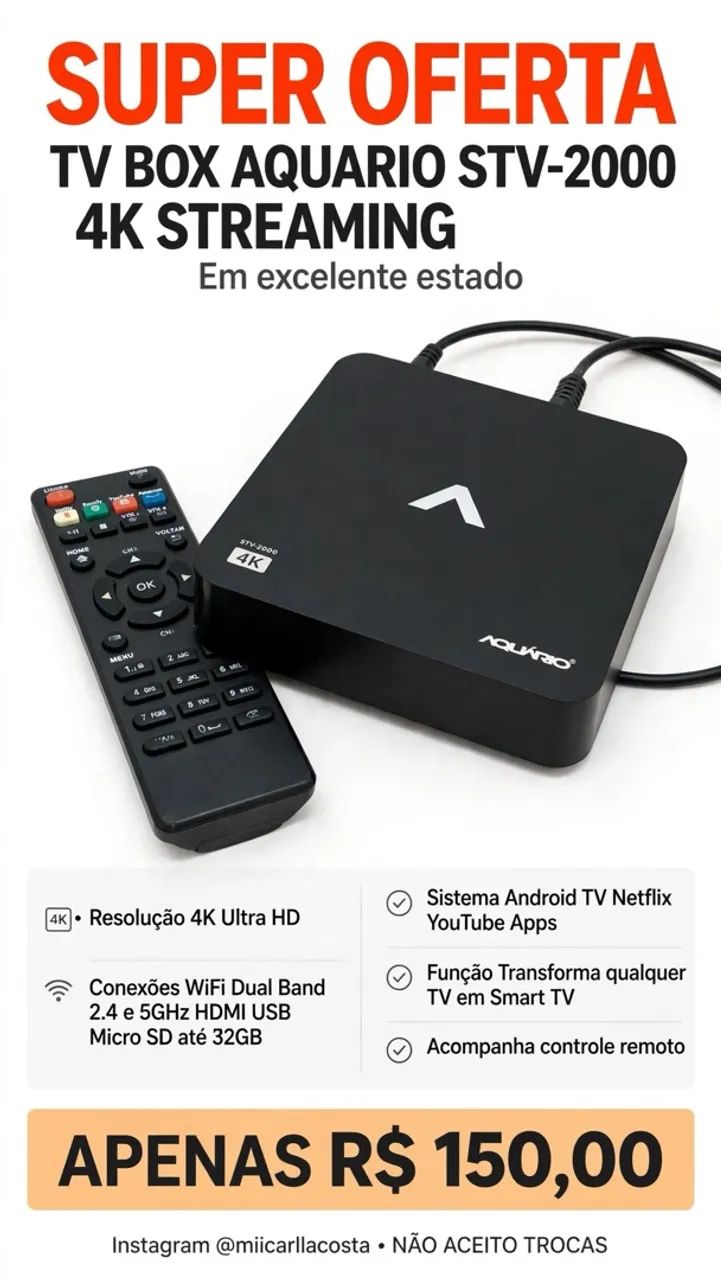 TV Box aquários 4k