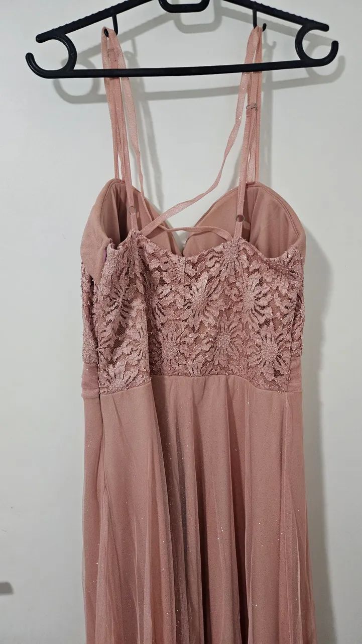 Vestido de festa longo rosé - Foto 4
