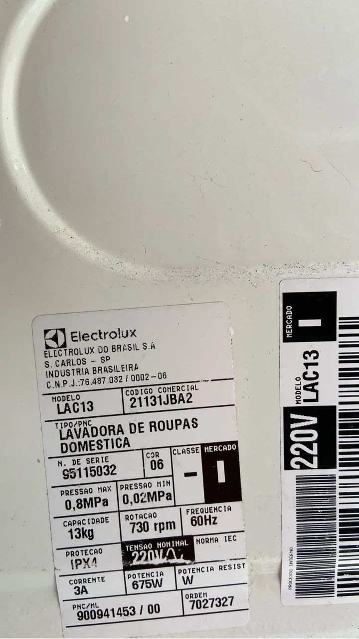 Lavadouro 13kilos