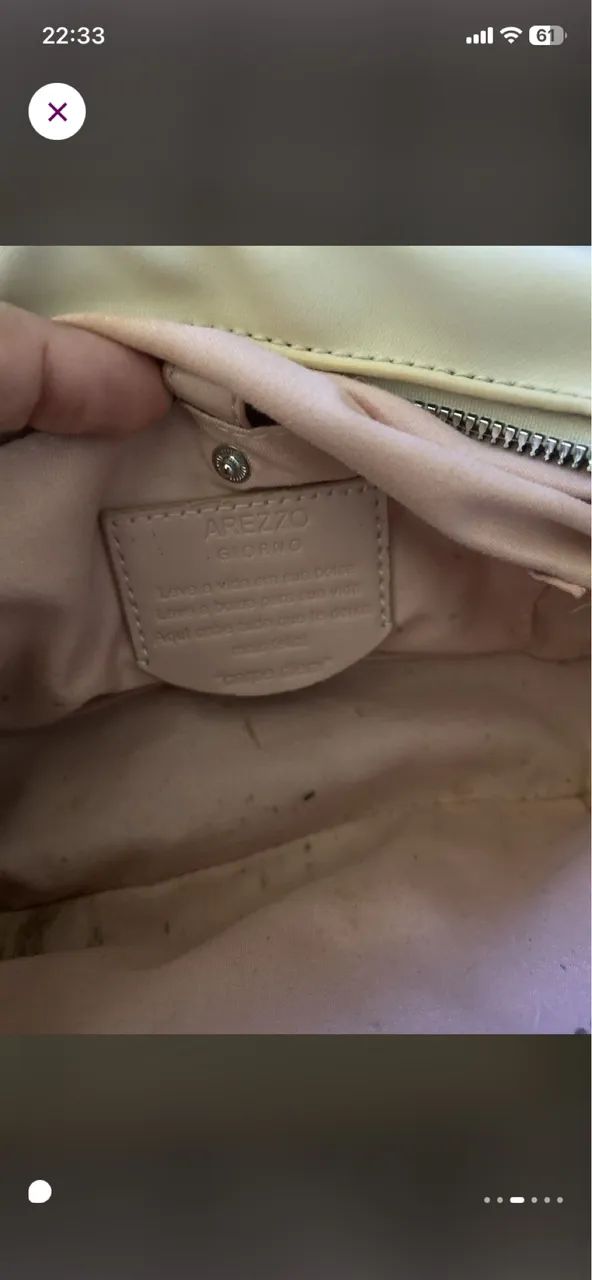 Bolsa arezzo off white customizada - Foto 3