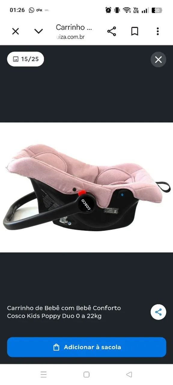 Bebê conforto da marca cosco  - Foto 4