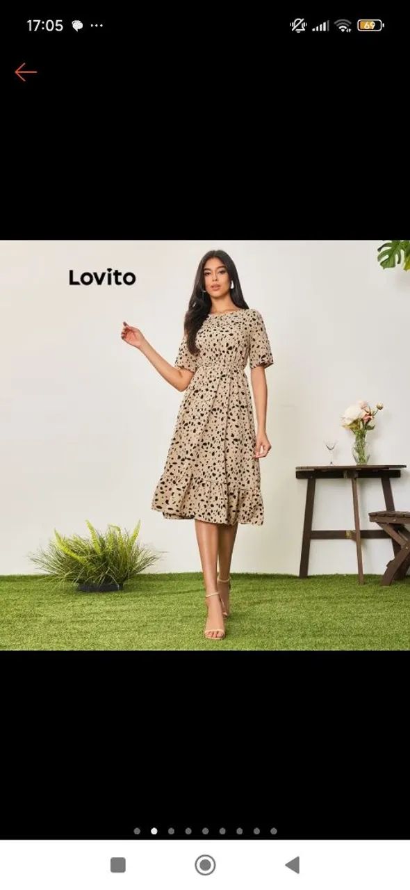 Vestido casual leopardo (cáqui) - Foto 4