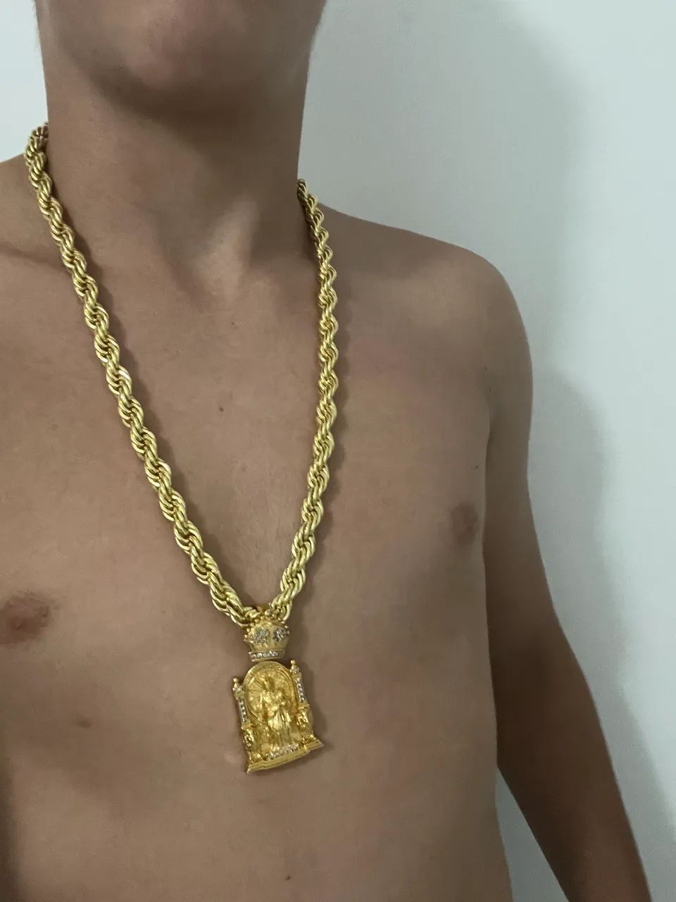 Corrente grossa pingente Jesus - Foto 2