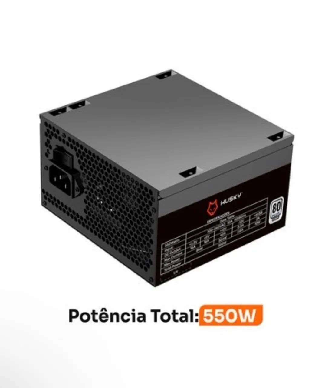 Fonte Husky Sledger 550W  Certificada 80 PLUS - Foto 3