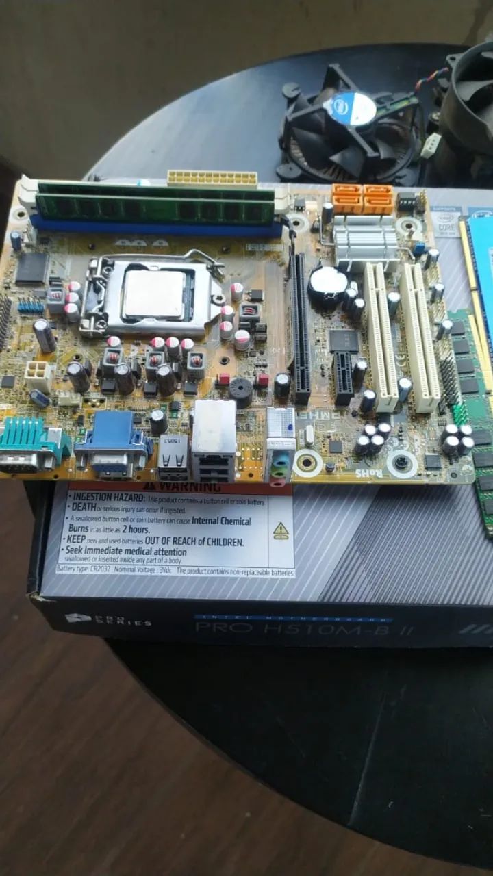 Kit (1155). Placa mãe e Processador, 8gb Ram - Foto 2