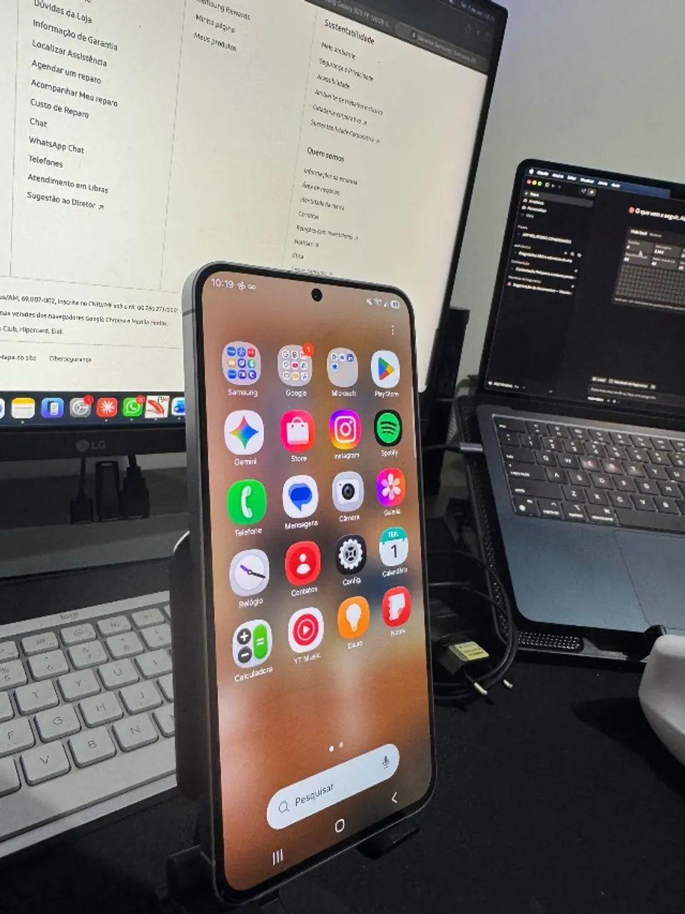 Celular S25FE 1 mês de uso. Zerado. Nota Fiscal e Acessórios. - Foto 5