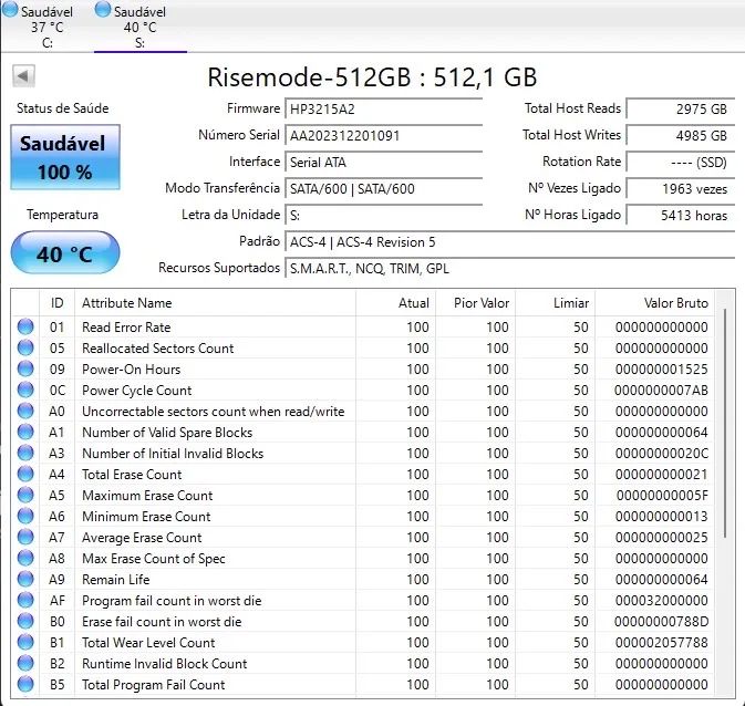 SSD Risemode 512GB SATA 3 - Saúde 100% - Foto 4