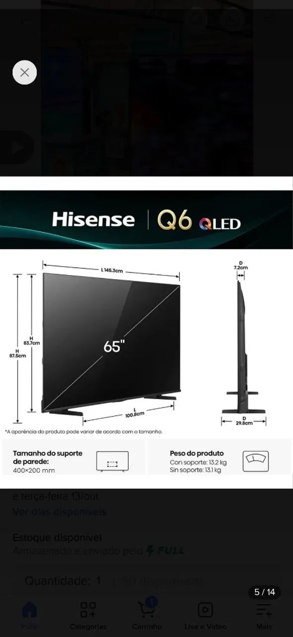 Tv 65 polegadas barata  - Foto 2
