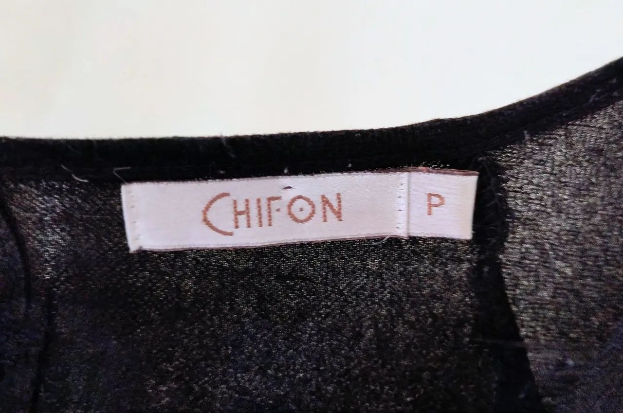 Bata Feminina Preta Chifon<br> - Foto 4