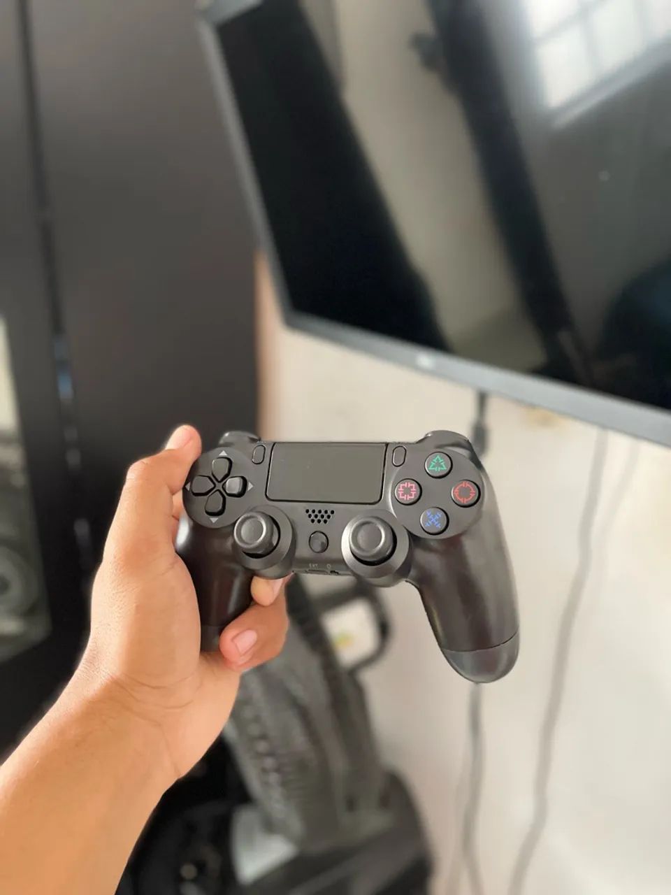 Controle compatível com Ps4, Pc, tv e celular Bluetooth