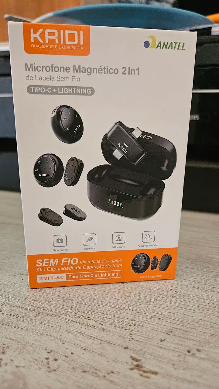 MICROFONE MAGNÉTICO KAID 2 IN 1 novo. PASSO CARTÃO RETIRADA EM LUZIANIA. - Foto 3