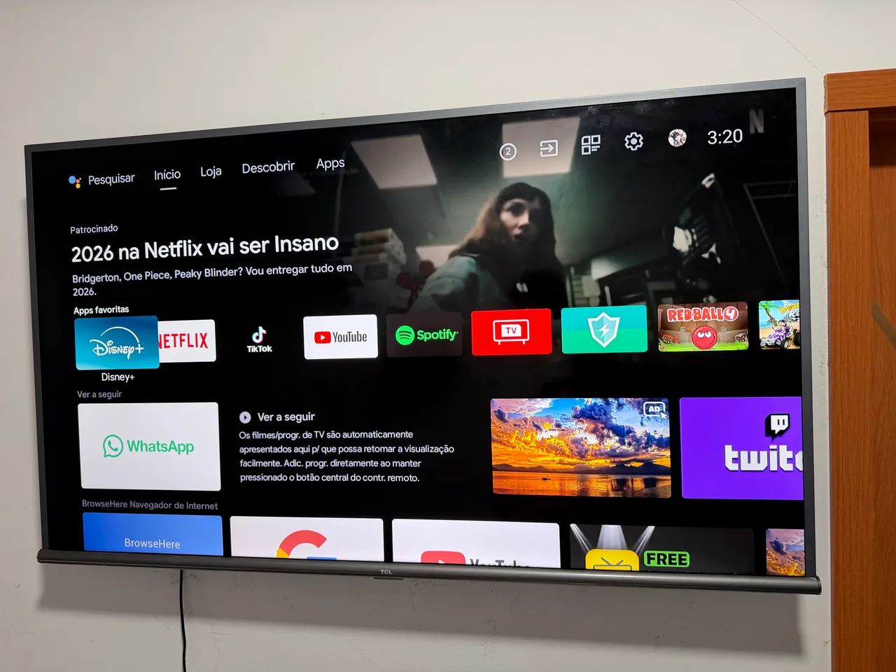 TV 50 SMART TCL ANDROID (faço entrega) - Foto 5