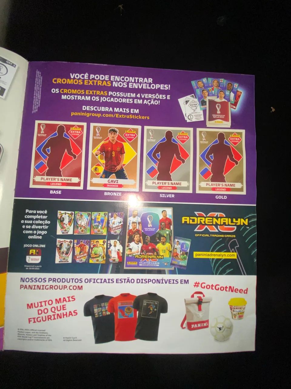 Álbum da copa 2022 dourado com legend do gavi - CDs, DVDs etc
