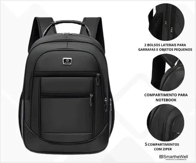  Mochila Escolar para Notebook reforçado com alça de aço - Foto 2