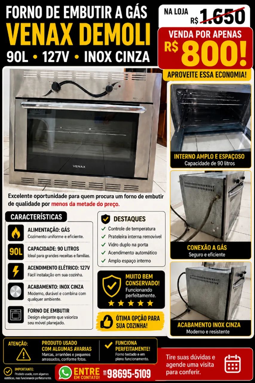 FORNO PRA VENER LOGO 800,00 POR 600,00