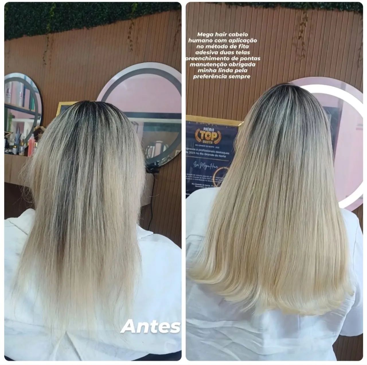 Mega hair cabelo humano com aplicação no método ponto americano no italiano e queratina  - Foto 2