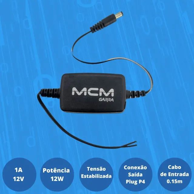 Fonte Chaveada 12v 1a Sem Pino Tomada Mcm Garra - Cftv - Foto 4