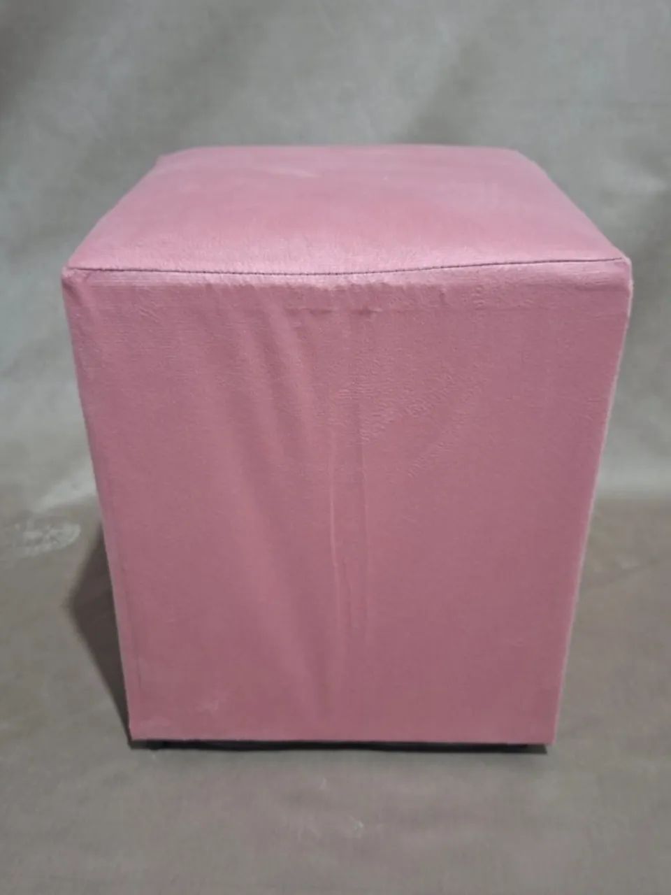 Puff Quadrado Suede Rosa - Foto 4