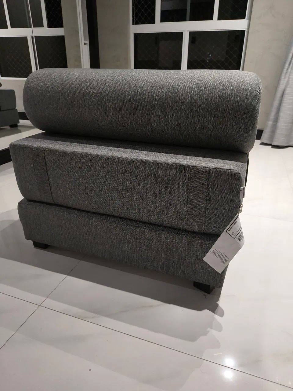 Sofá cama casal linho cinza perfeito estado  - Foto 3