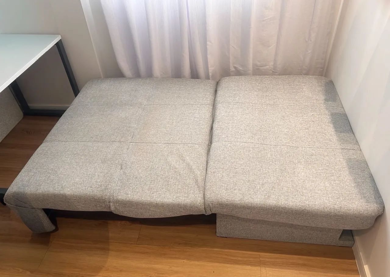 SOFÁ-CAMA 2 LUGARES BOYD Cinza Claro - Foto 3