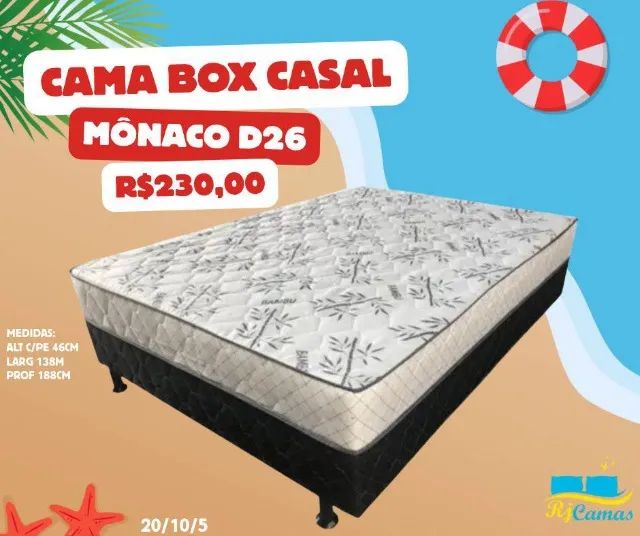 Cama box casal D26 (Pague na entrega)