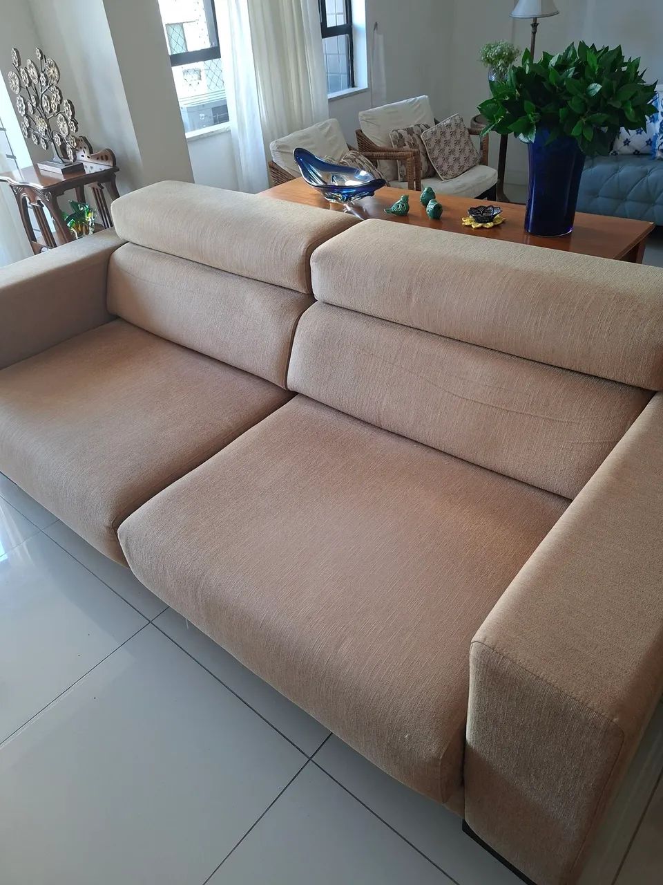 Sofá retrátil 3 lugares  2,30m X 1,08m (fechado) - Foto 2