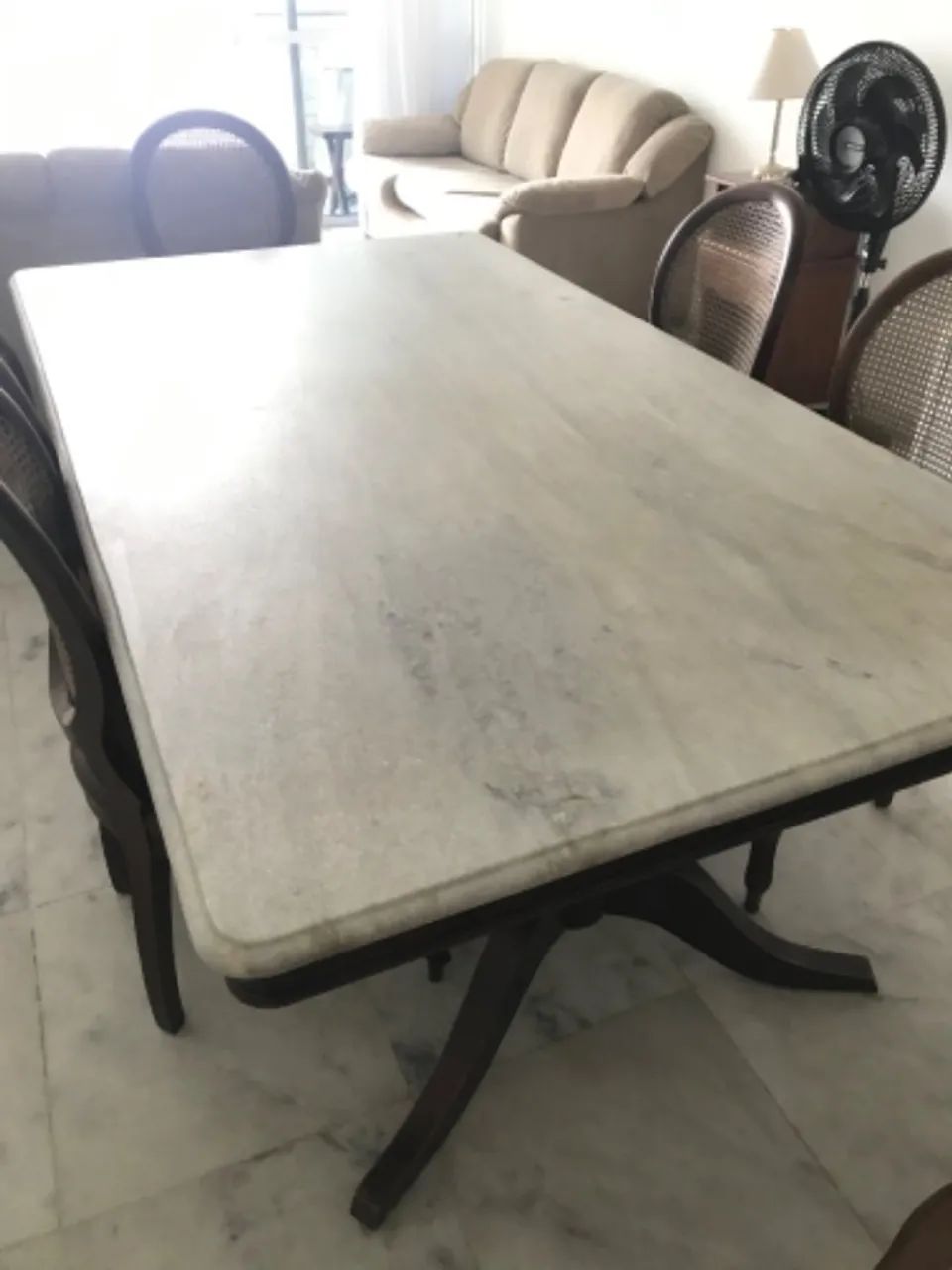 Mesa de mármore antiga retangular  - Foto 4