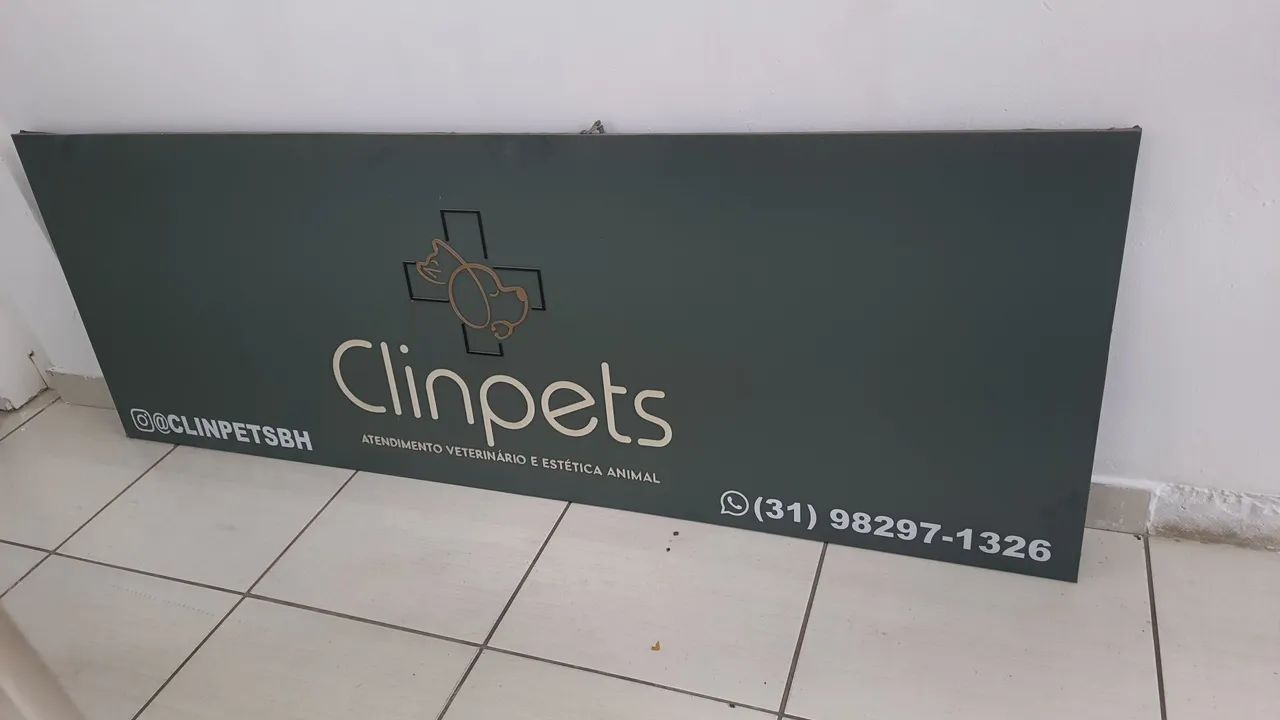 Placa para loja 2,00 x 0,70 m