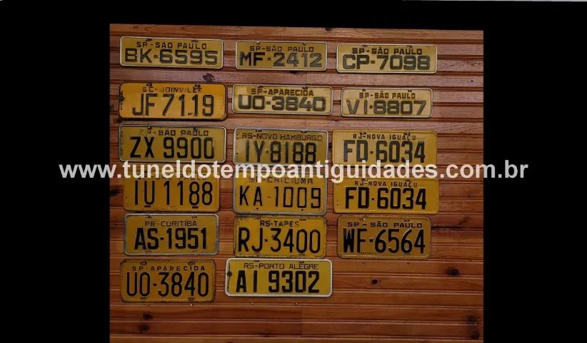 Placas Amarelas Antigas - Foto 4
