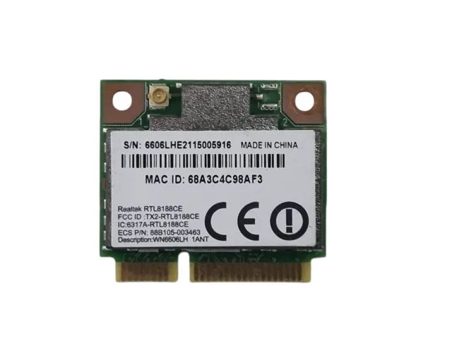 Placa Rede Sem Fio (wireless/wifi) Para Notebook Realtek RTL8188CE