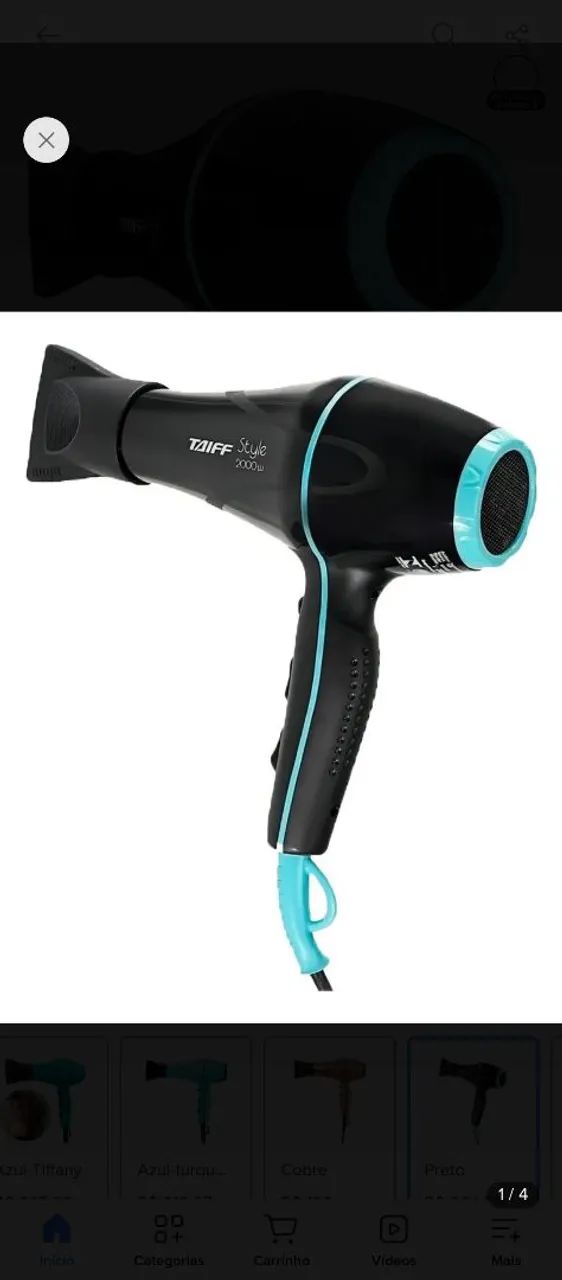Secador profissional de 2000W 