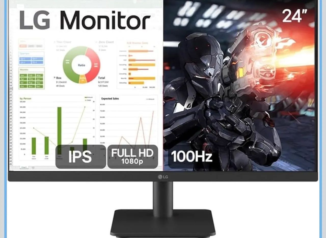 Monitor PC Gamer LG 24? IPS 100Hz Full HD HDMI 2x, Preto - 24MS500