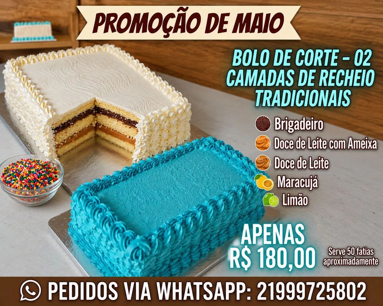 Bolo de corte!