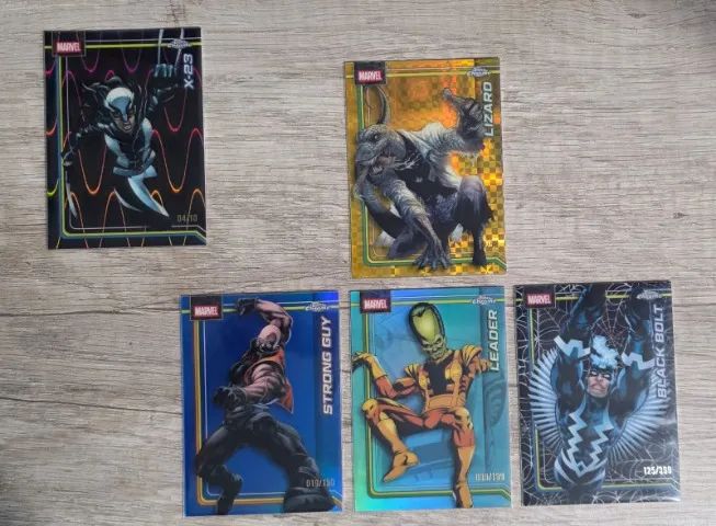LOTE 5 CARDS NUMERADOS TOPPS CHROME MARVEL 2026 - Foto 3