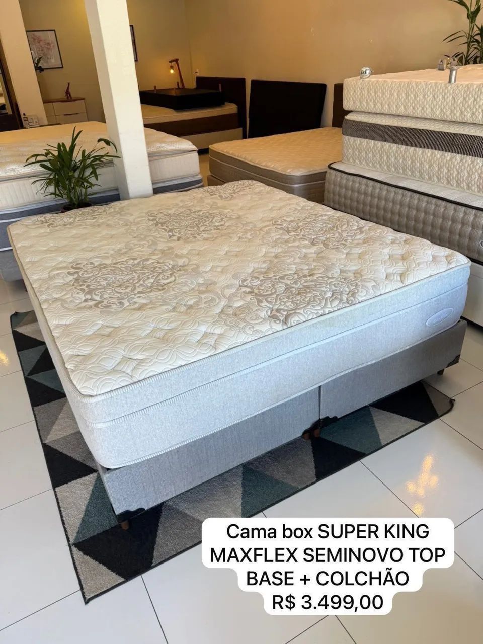 Cama box  king Size MAXFLEX SEMINOVO TOP - ENTREGAMOS 