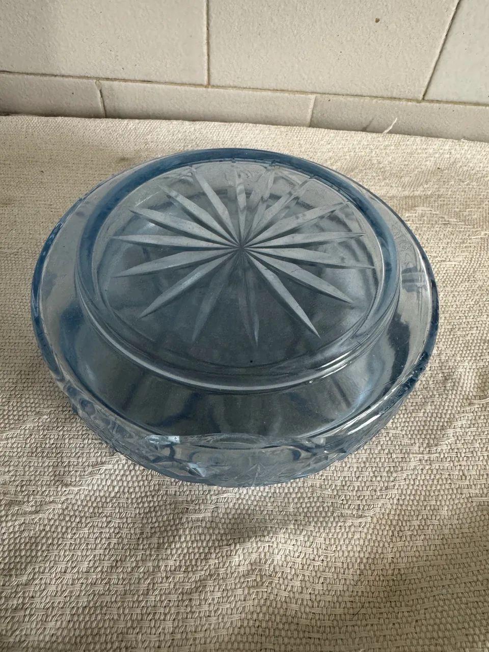 Antiga bomboniere em cristal azul  - Foto 3