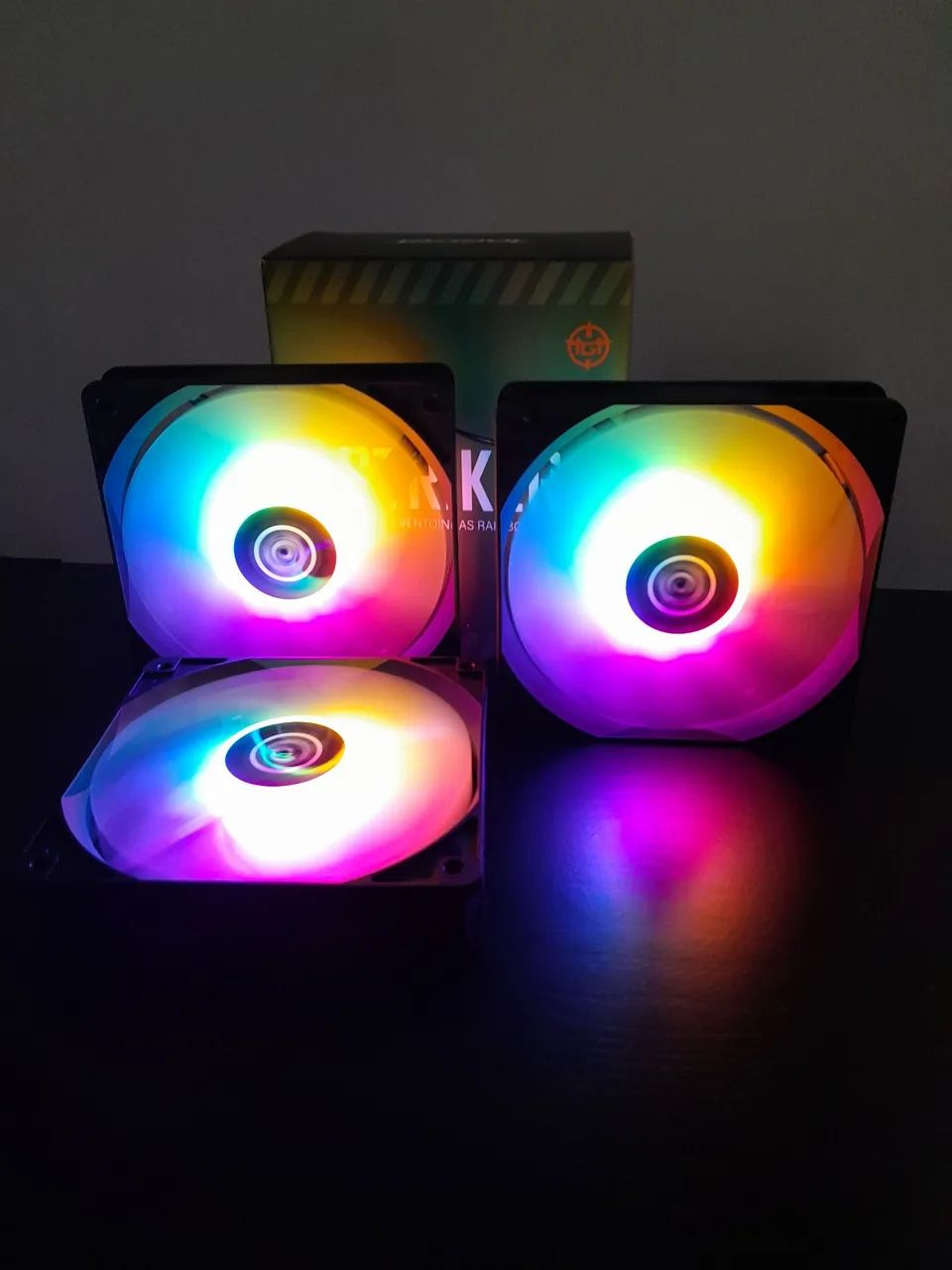 Ventoinha Cooler Fan RGB 120mm Kit Com 3 Unidades - Foto 6