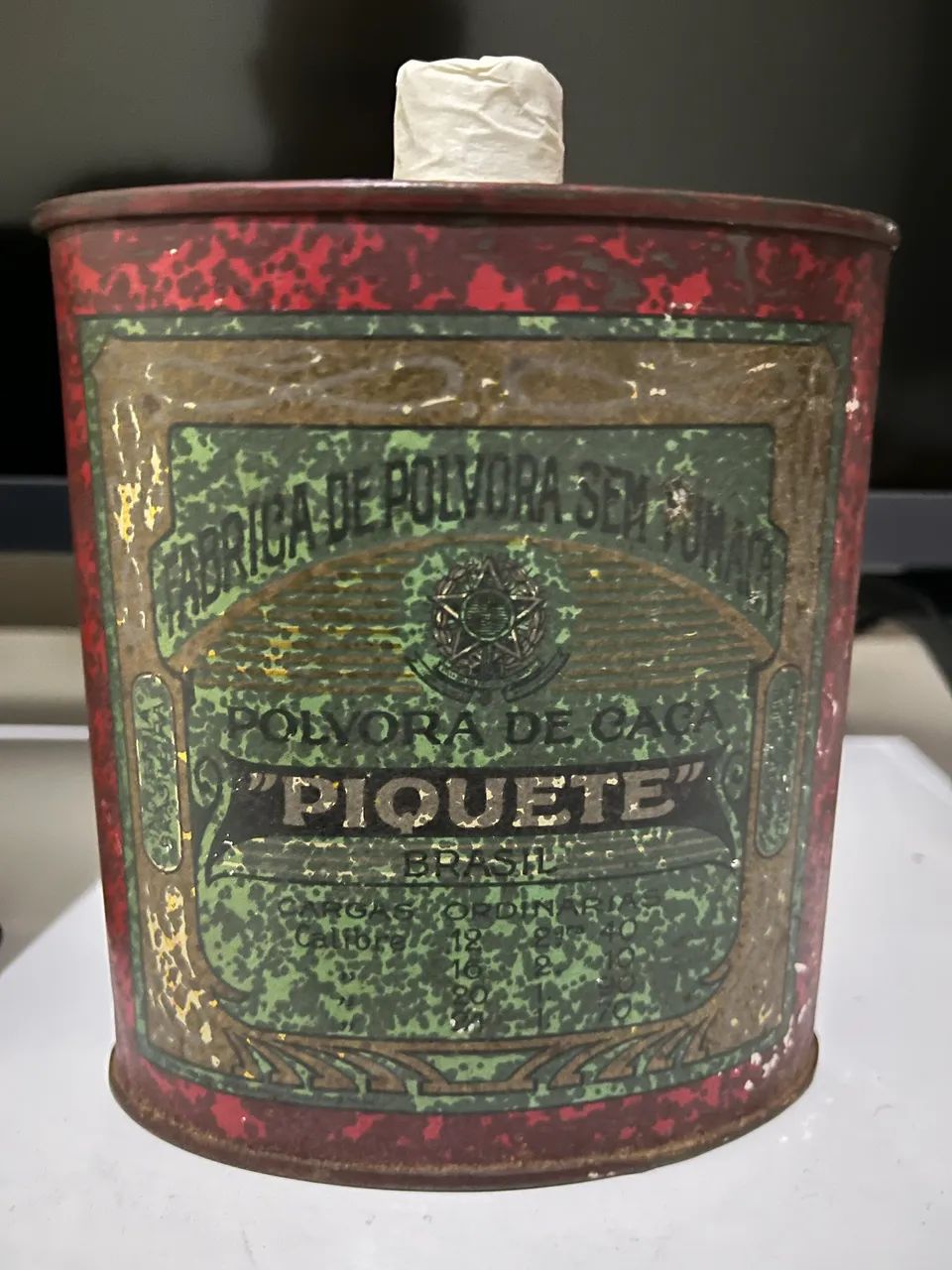 Latas antigas de pólvora negra colecionáveis  - Foto 5