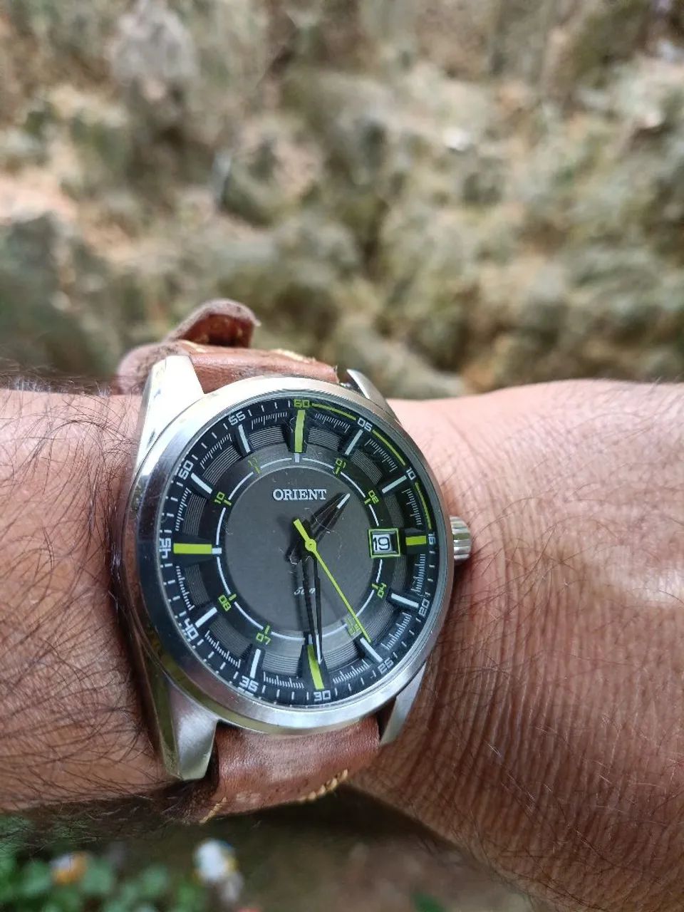 Relógio orient pulseira de couro  - Foto 2
