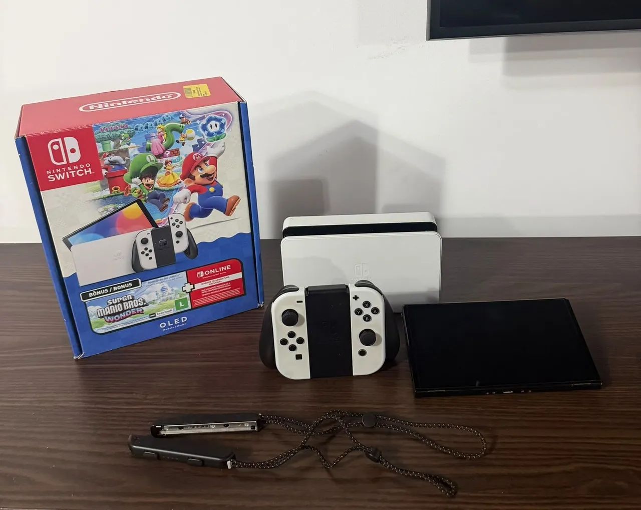 Nintendo Switch OLED Branco 64gb + Caixa   - Foto 2