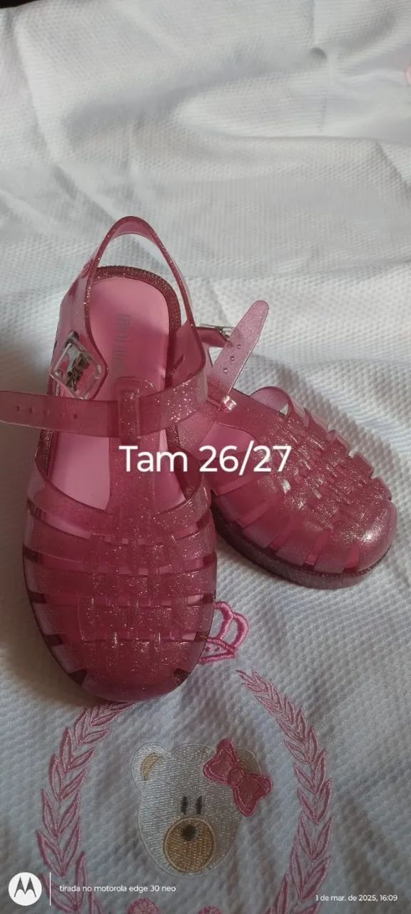 Lote  com sandálias e sapatos infantis menina  - Foto 3