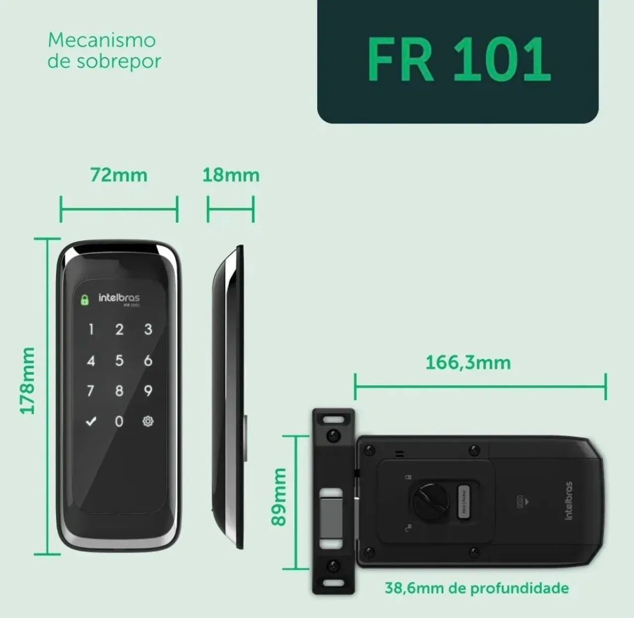 Fechadura digital FR 101 intelbras.  - Foto 2