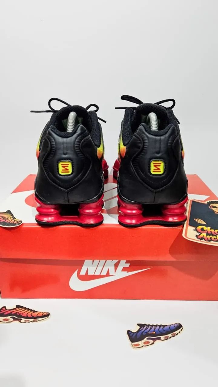 Nike Shox TL - Black Volt Fire Red - Foto 4