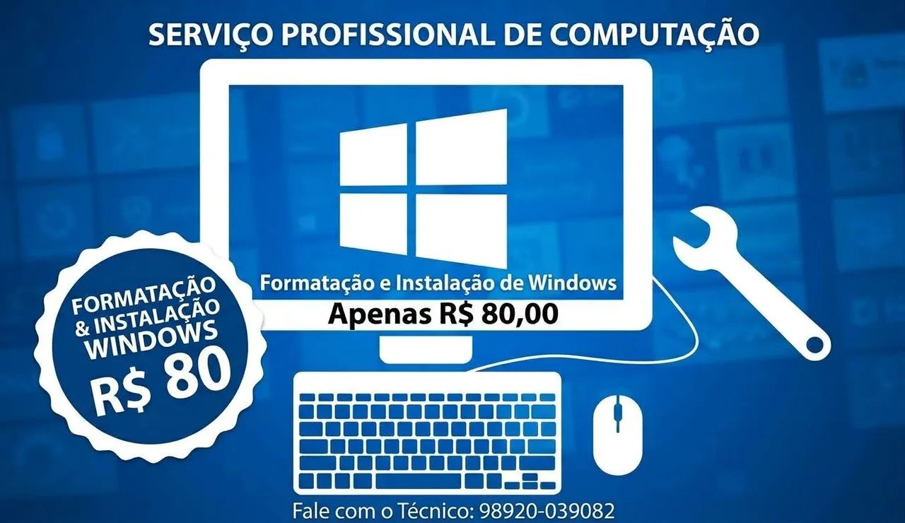 Formatação de pcs e notebook 