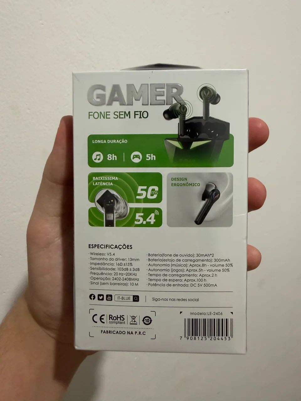 Fone Gamer Bluetooth IT BLUE  - Foto 3