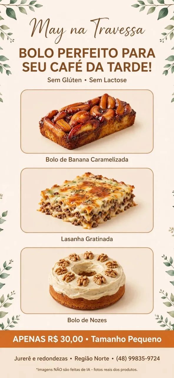 BOLO PARA CAFE DA TARDE 