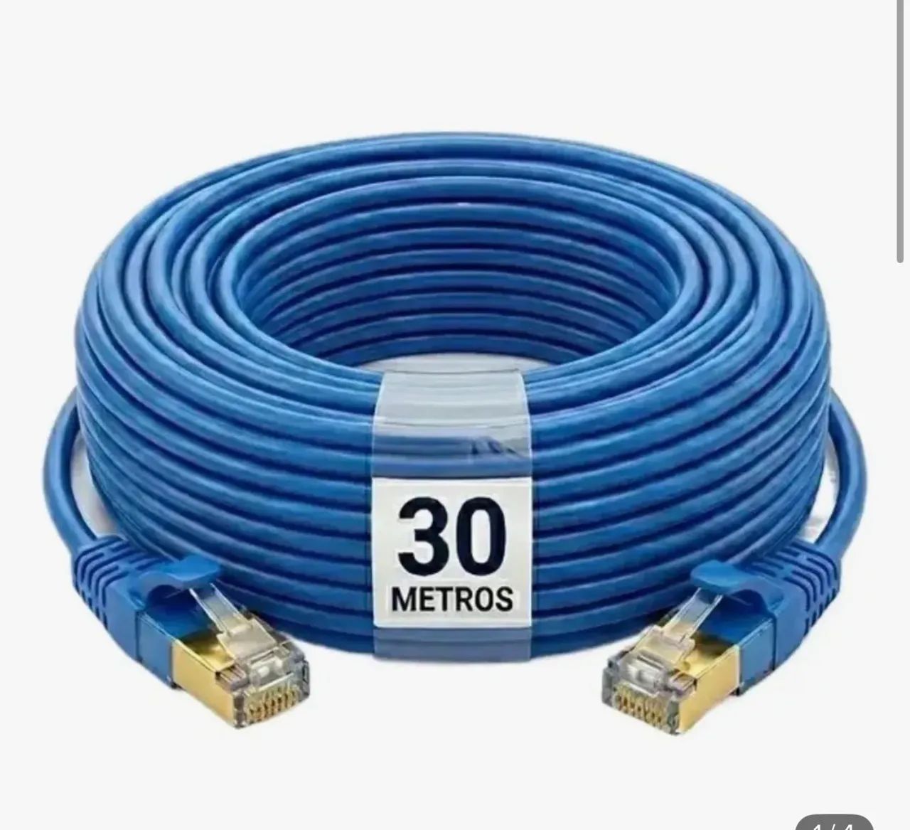 Cabo de rede Cat 5 30 metros com RJ45